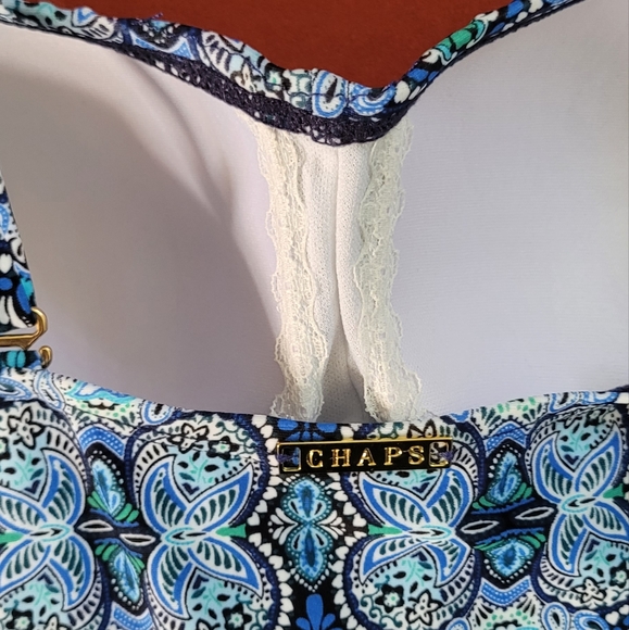 CHAPS Swimwear Skirted One Piece Swimsuit Size 12 - Picture 11 of 14